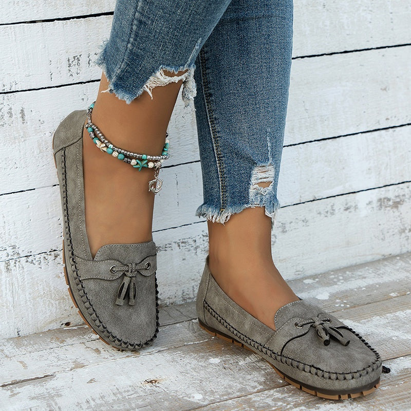 Esmee | Penny Loafers Dames Suède Kwastje Instap