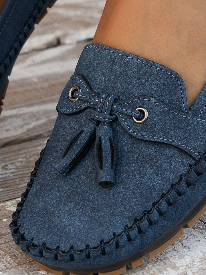 Esmee | Penny Loafers Dames Suède Kwastje Instap