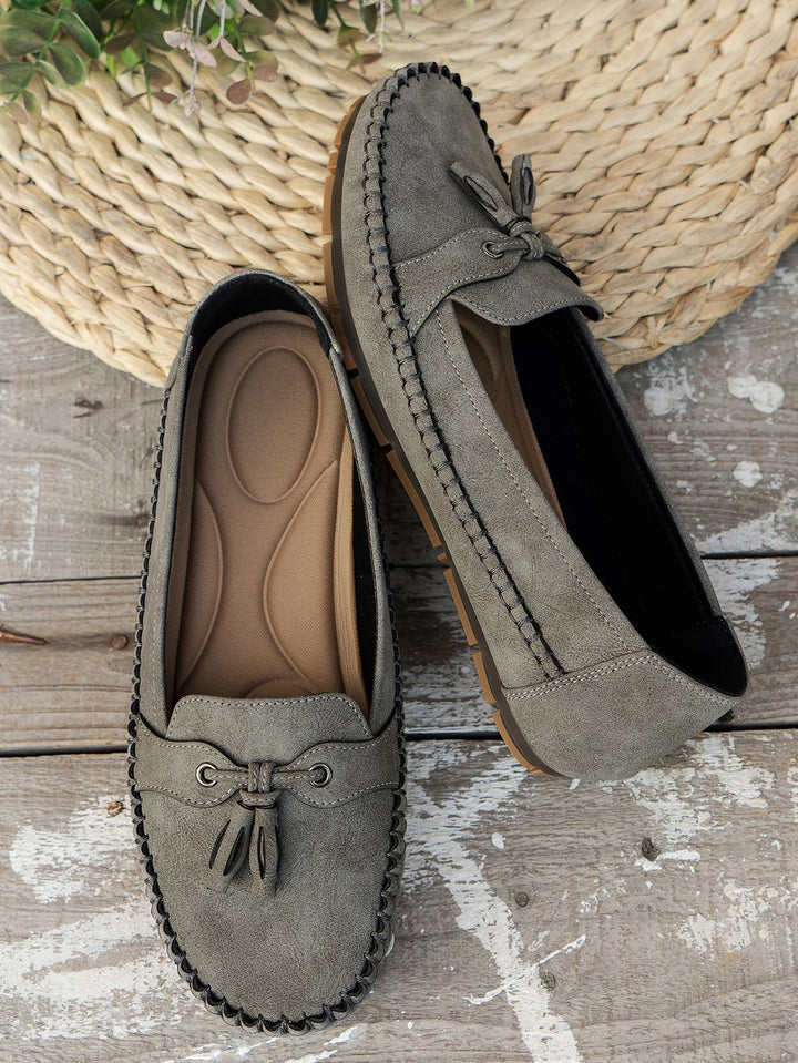 Esmee | Penny Loafers Dames Suède Kwastje Instap