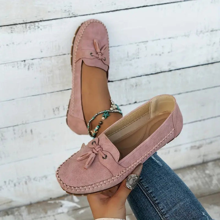 Esmee | Penny Loafers Dames Suède Kwastje Instap
