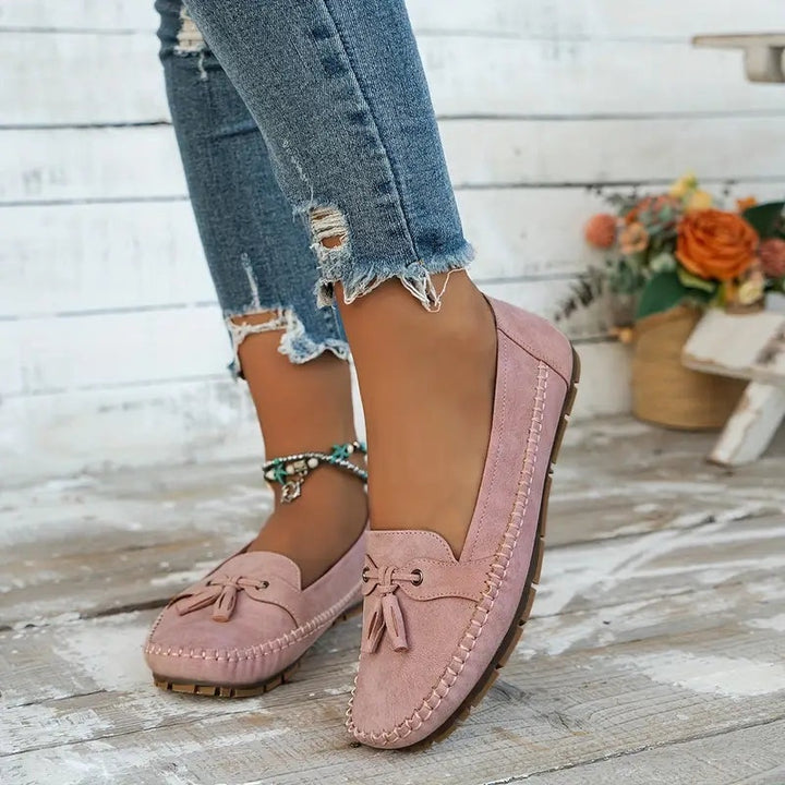 Esmee | Penny Loafers Dames Suède Kwastje Instap