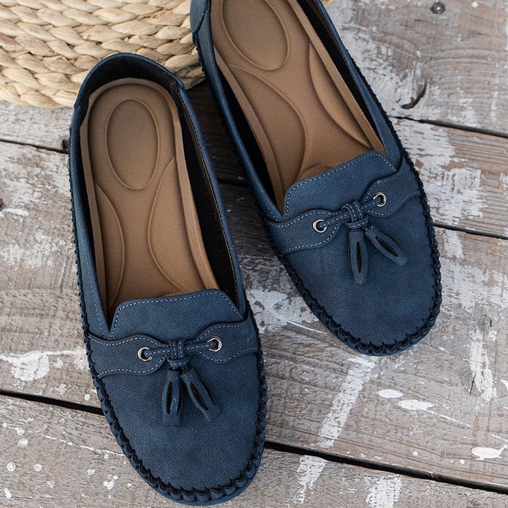 Esmee | Penny Loafers Dames Suède Kwastje Instap