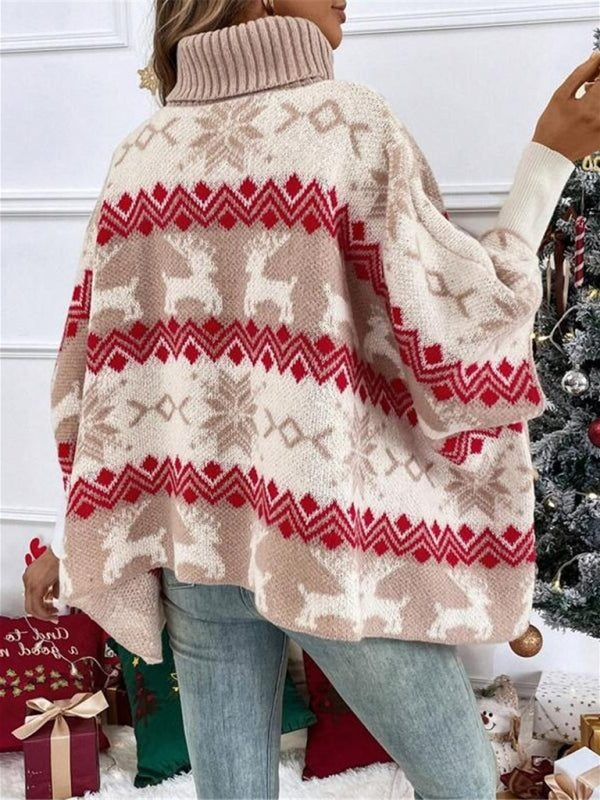 Evangeline | Women's Christmas Fair Isle Turtleneck Sweater