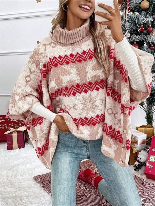 Evangeline | Women's Christmas Fair Isle Turtleneck Sweater