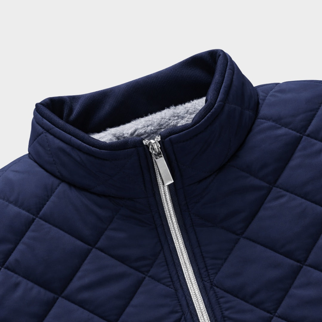 Everett | Men's Quilted Bomber Jacket with Sherpa Lining