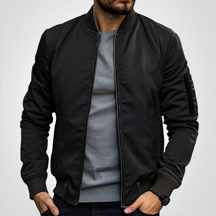 Everett | Men's Zip Up Bomber Jacket with Sleeve Pocket