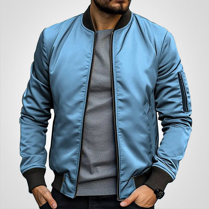 Everett | Men's Zip Up Bomber Jacket with Sleeve Pocket