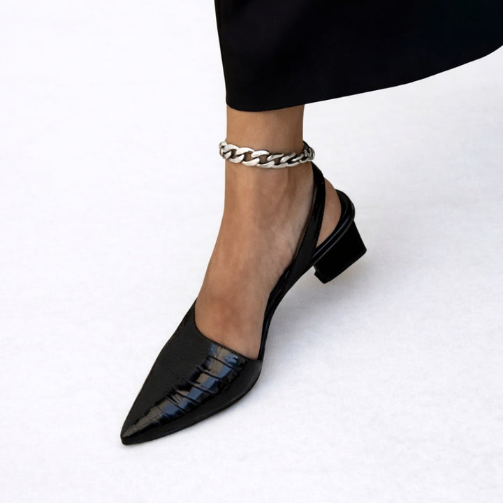 Femke | Pumps Dames Spitse Neus Slingback Lage Hak
