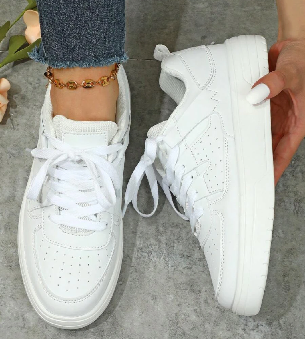 Femke | Sneakers Dames Platform Veters Colorblock