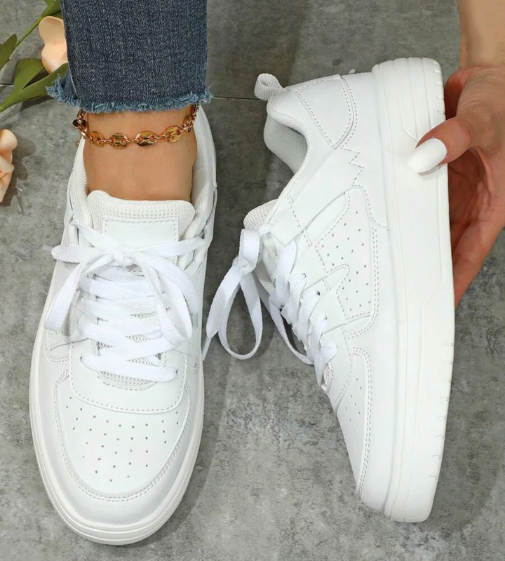Femke | Sneakers Dames Platform Veters Colorblock