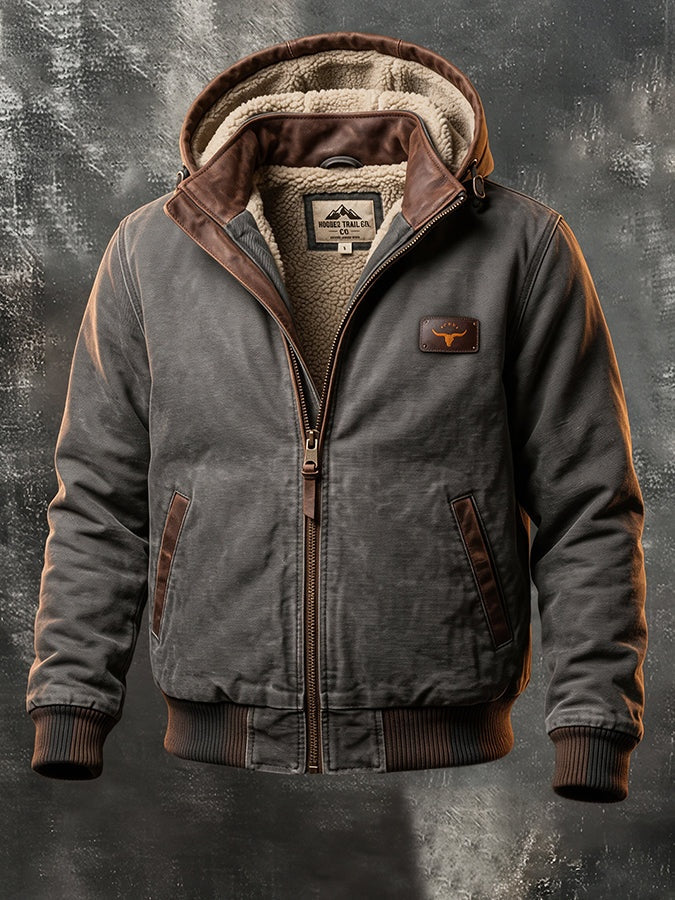 Finnegan | Men's Sherpa Lined Bomber Jacket with Hood