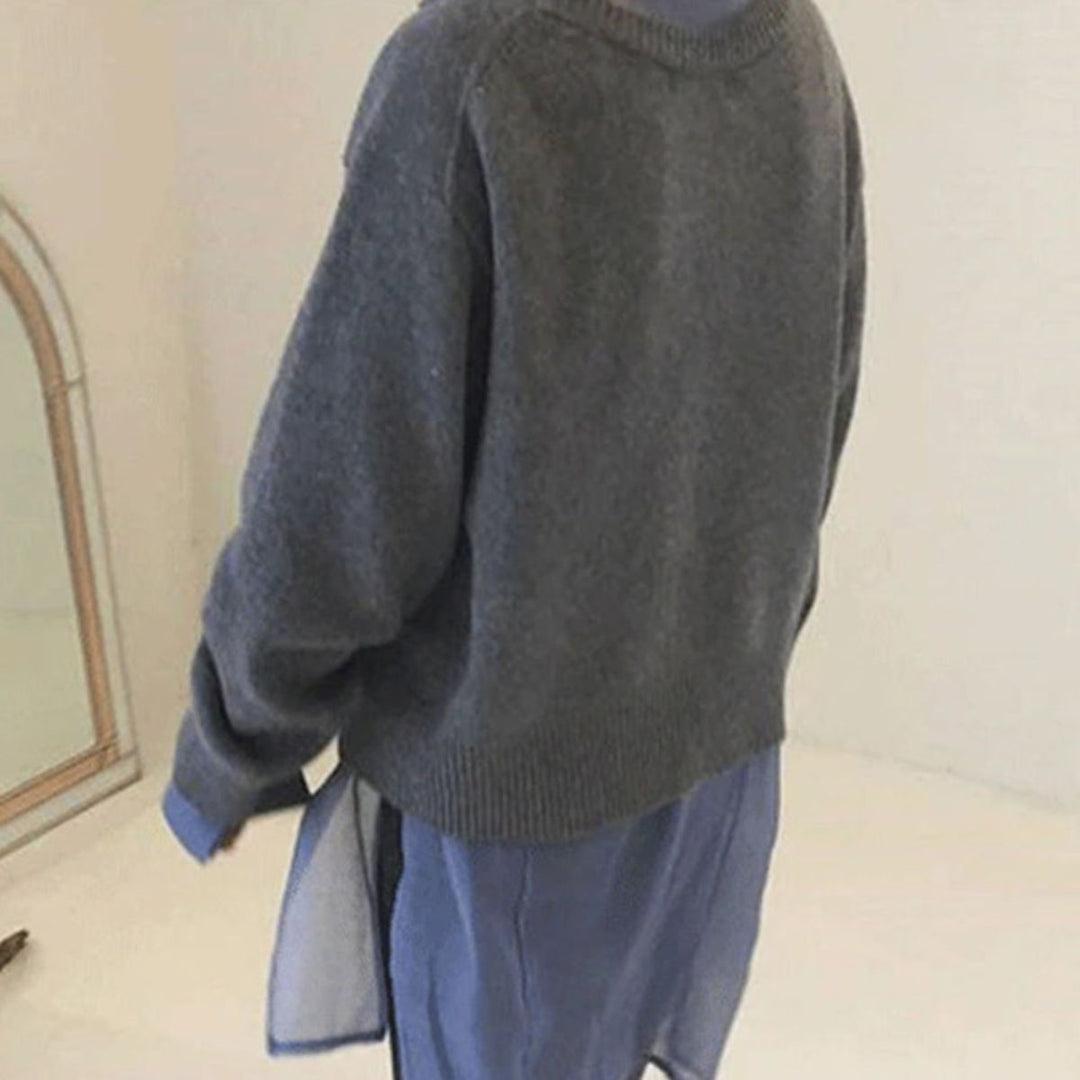 Fleur | Gebreide Cardigan van Kasjmier Dames Ronde Hals Knoopsluiting