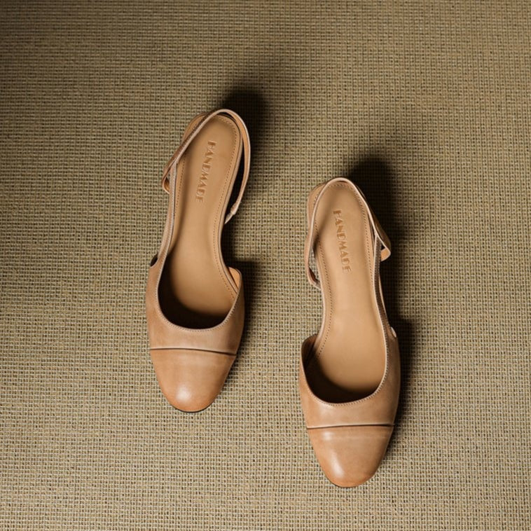 Fleur | Leren Pumps Dames Slingback Blokhak