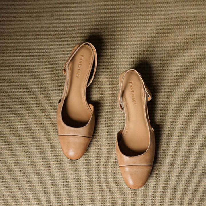 Fleur | Leren Pumps Dames Slingback Blokhak