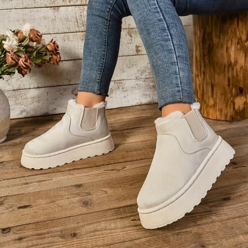 Floor | Enkellaarsjes Dames Gevoerd Platform