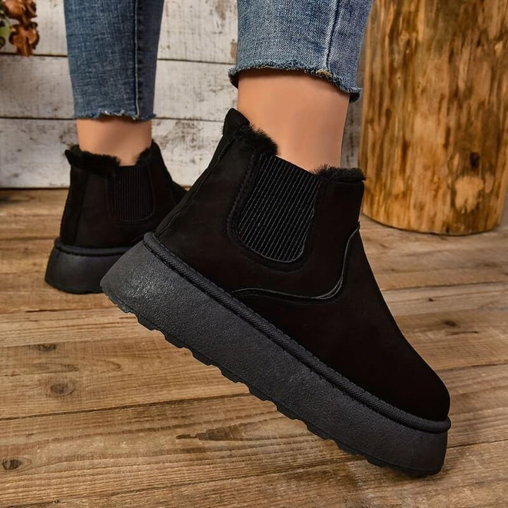 Floor | Enkellaarsjes Dames Gevoerd Platform