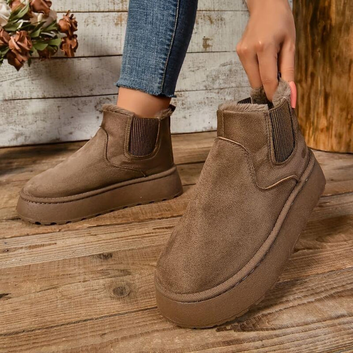 Floor | Enkellaarsjes Dames Gevoerd Platform