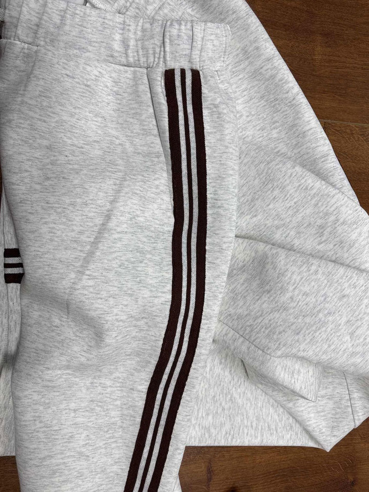 Floor | Joggingbroek Dames Wide Leg met Rits en Contrastbies