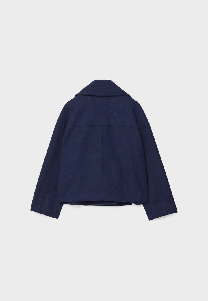 Florence | Women's Cropped Wool-Look Peacoat Double-Breasted