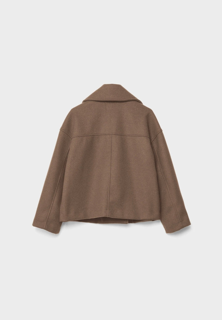 Florence | Women's Cropped Wool-Look Peacoat Double-Breasted