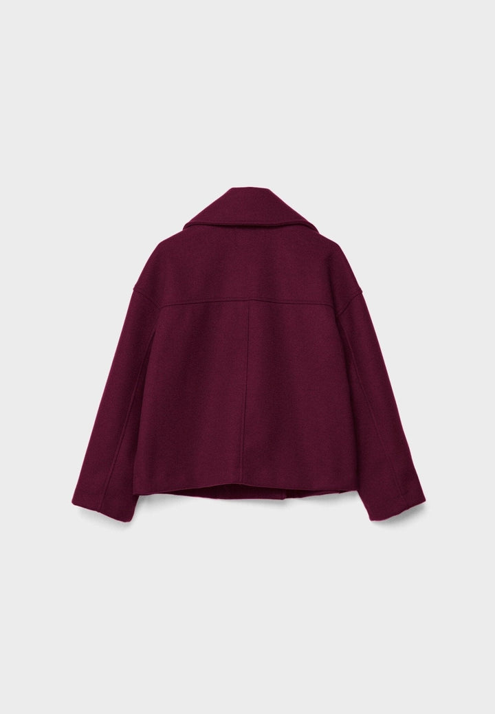 Florence | Women's Cropped Wool-Look Peacoat Double-Breasted