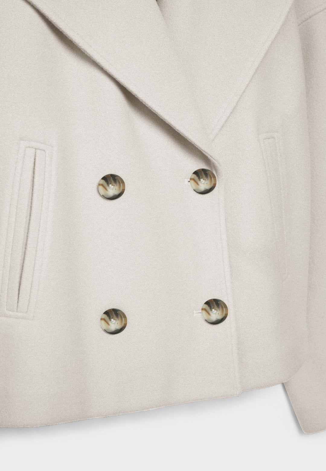 Florence | Women's Cropped Wool-Look Peacoat Double-Breasted