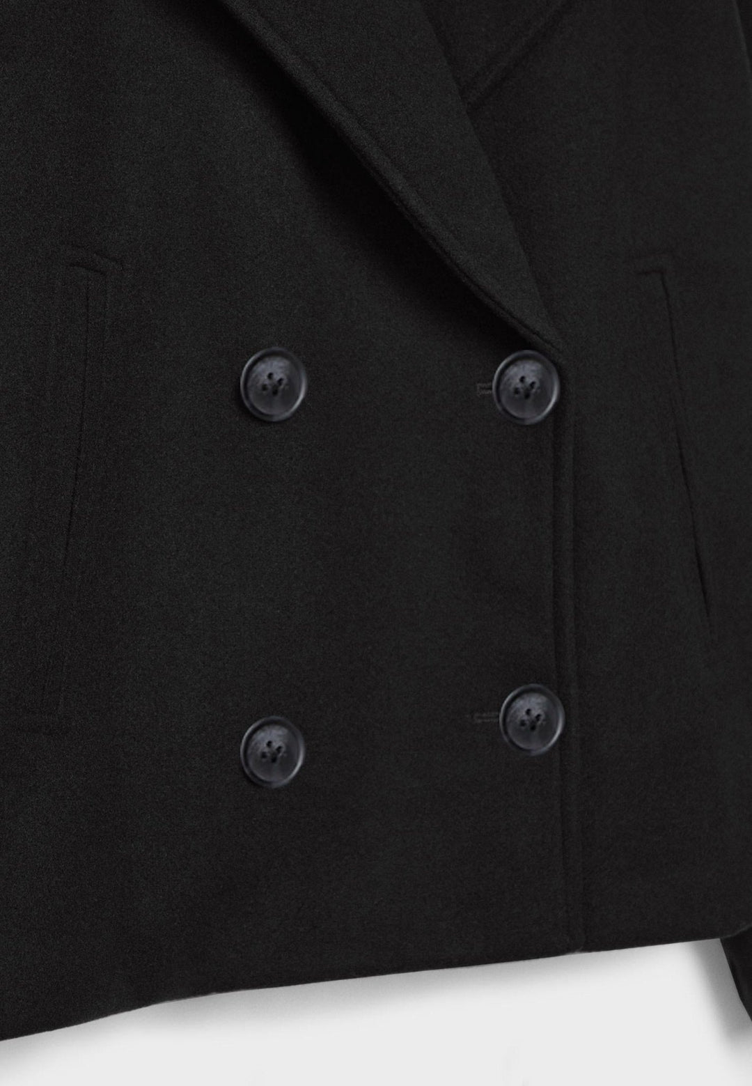 Florence | Women's Cropped Wool-Look Peacoat Double-Breasted