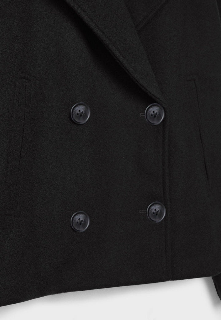 Florence | Women's Cropped Wool-Look Peacoat Double-Breasted