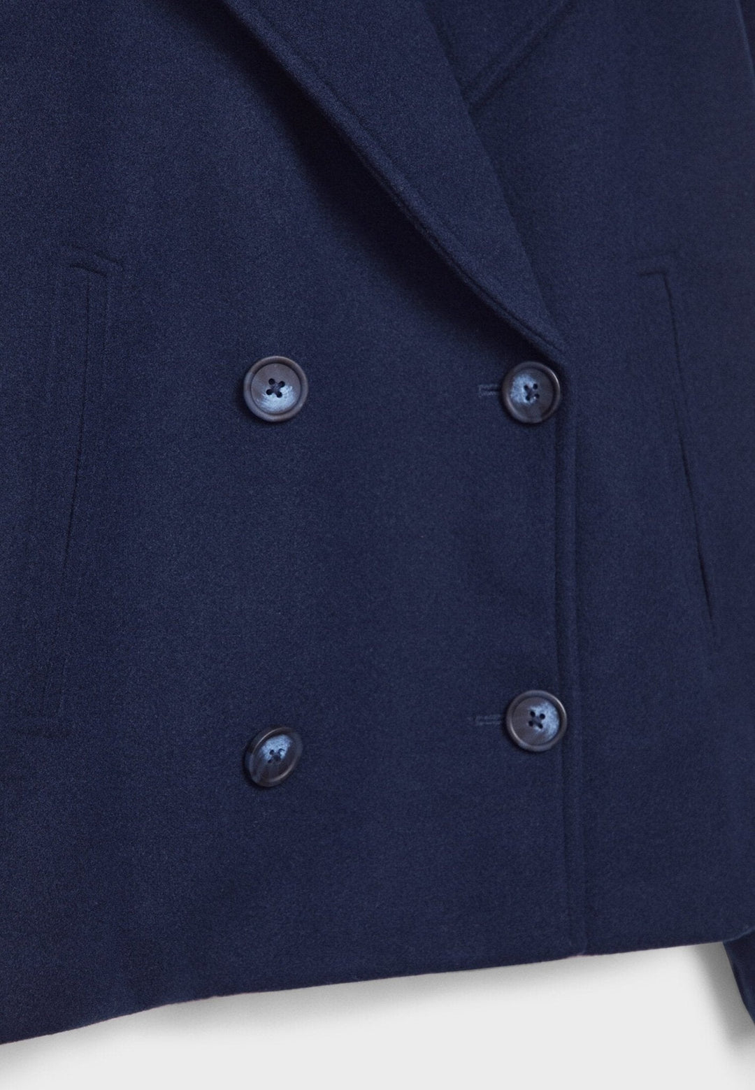 Florence | Women's Cropped Wool-Look Peacoat Double-Breasted