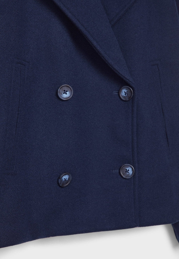 Florence | Women's Cropped Wool-Look Peacoat Double-Breasted