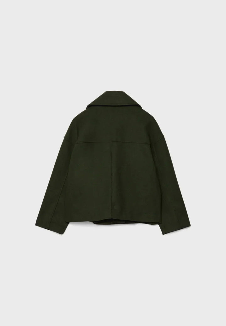Florence | Women's Cropped Wool-Look Peacoat Double-Breasted