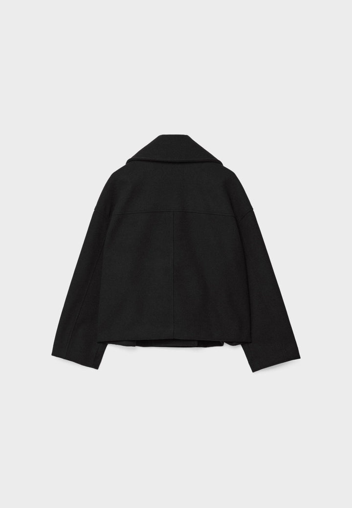Florence | Women's Cropped Wool-Look Peacoat Double-Breasted