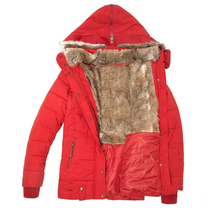 Florence | Women's Fitted Down Puffer Jacket with Faux Fur Hood