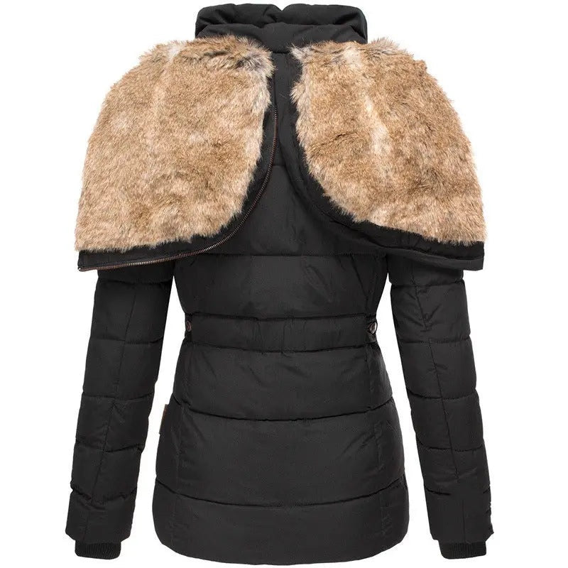 Florence | Women's Fitted Down Puffer Jacket with Faux Fur Hood