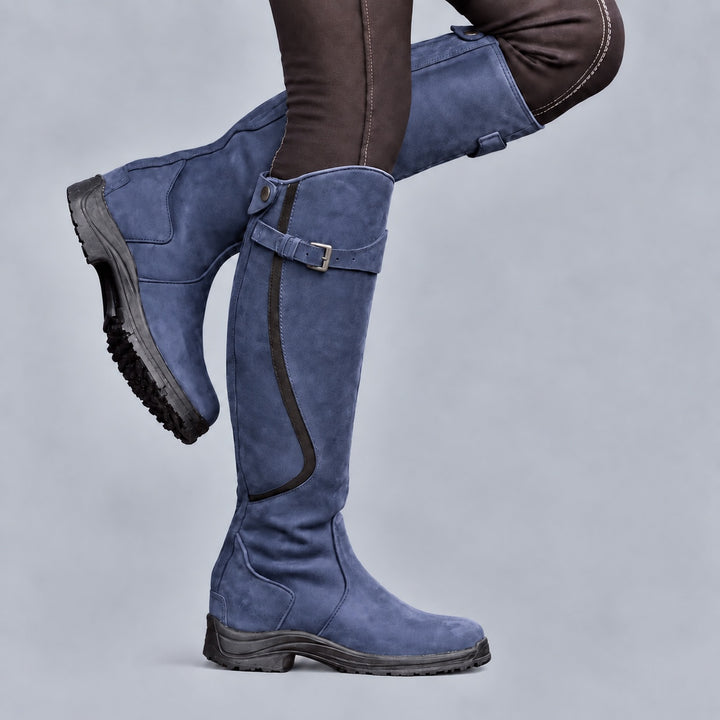 Gwendolyn | Women's Knee High Riding Boots with Buckle Strap