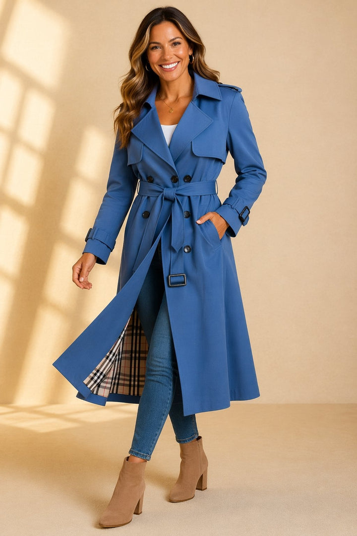 Harriet | Women's Double-Breasted Trench Jacket with Belt
