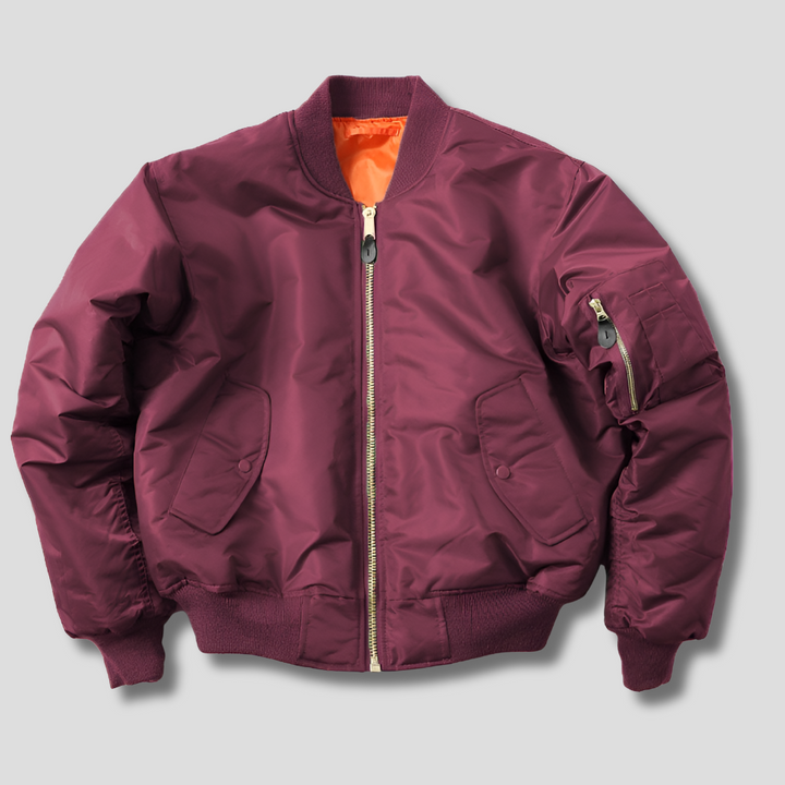 Harriet | Women's Zip Up Bomber Jacket with Sleeve Pocket