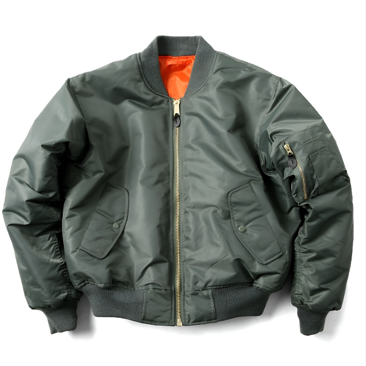 Harriet | Women's Zip Up Bomber Jacket with Sleeve Pocket