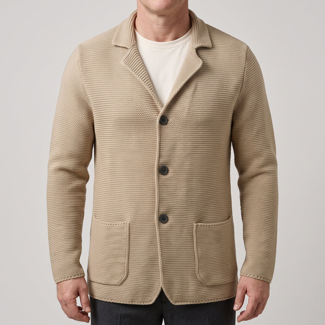 Hugo | Men's Knit Cardigan Sweater with Lapel Collar