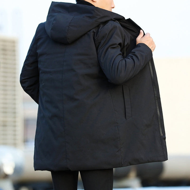 Hugo | Men's Mid-Length Parka Jacket Winter Coat with Hood