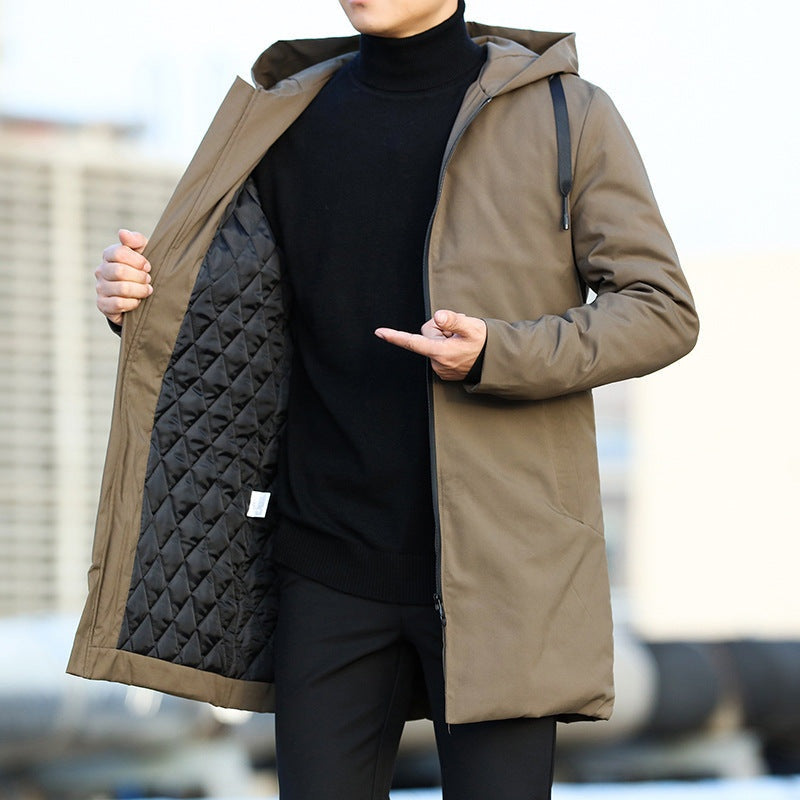 Hugo | Men's Mid-Length Parka Jacket Winter Coat with Hood