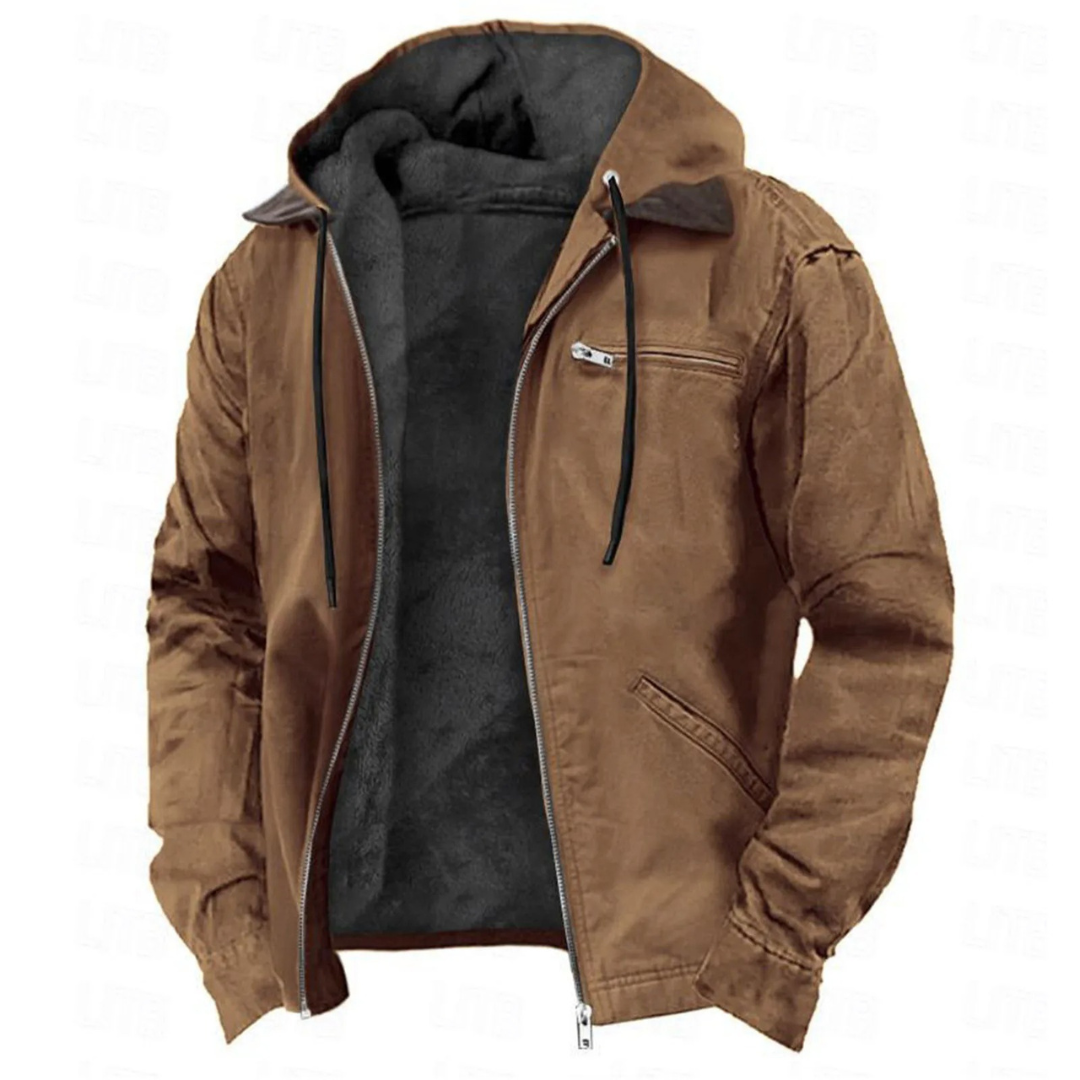 Hugo | Men's Winter Jacket with Removable Hood Full Zip