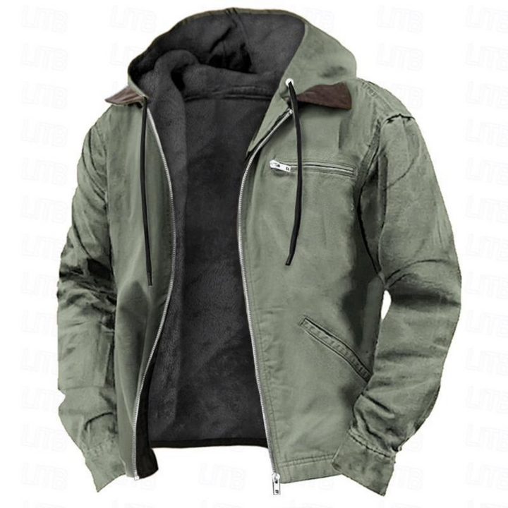 Hugo | Men's Winter Jacket with Removable Hood Full Zip