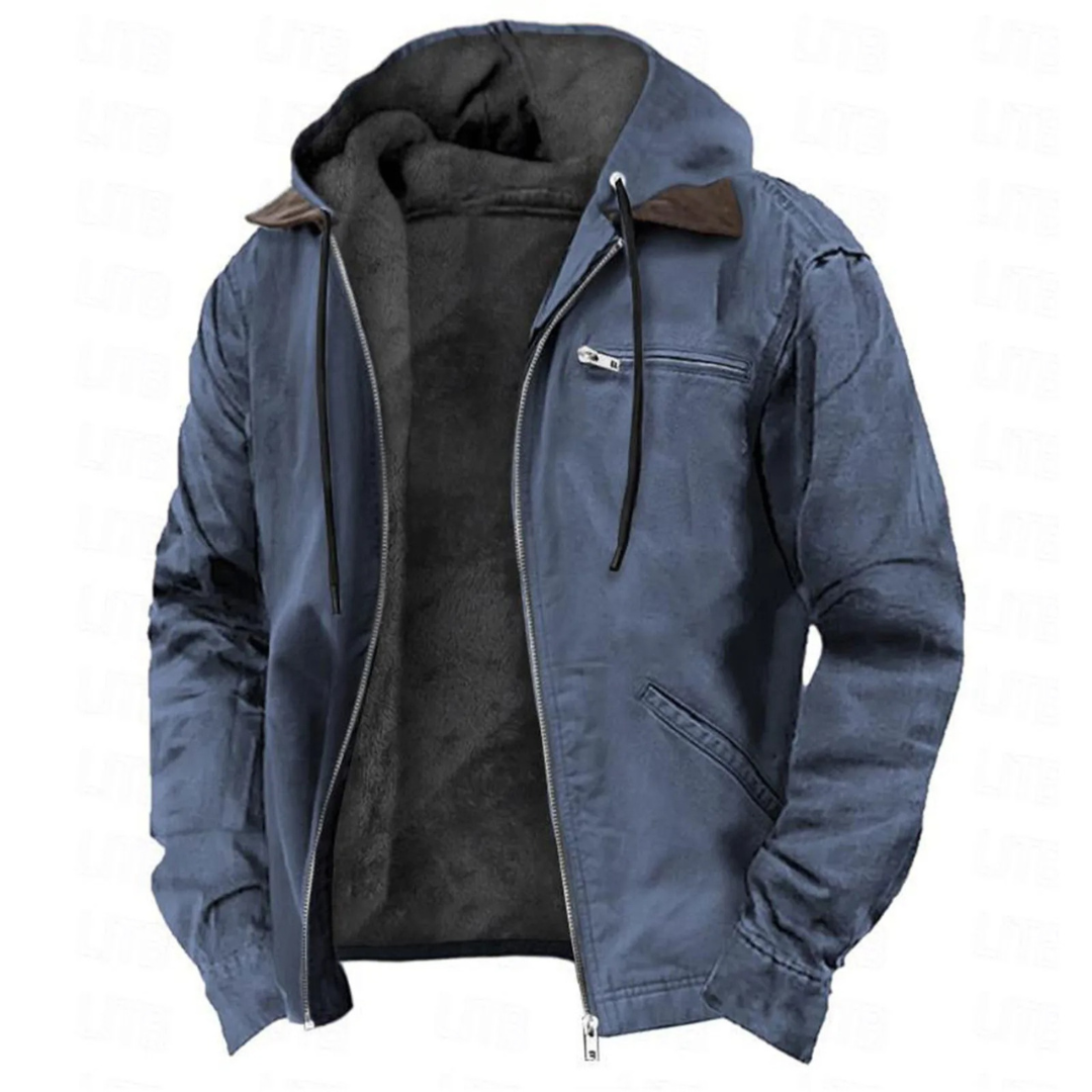 Hugo | Men's Winter Jacket with Removable Hood Full Zip