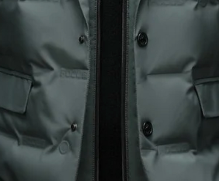 Ignatius | Men's Quilted Down Jacket Blazer Style with Flap Pockets