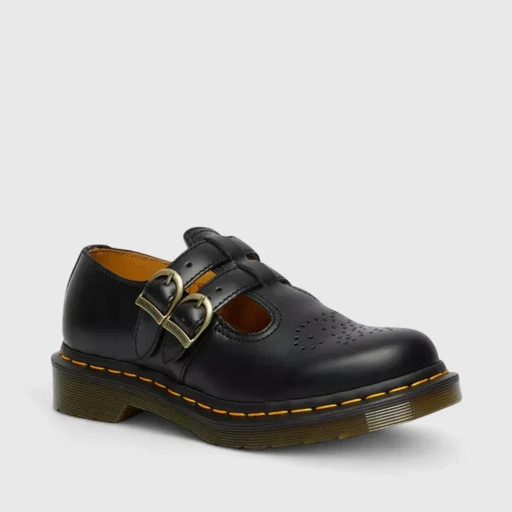 Ilse | Leren Oxford Schoenen Dames Dubbele Gesp Geperforeerd