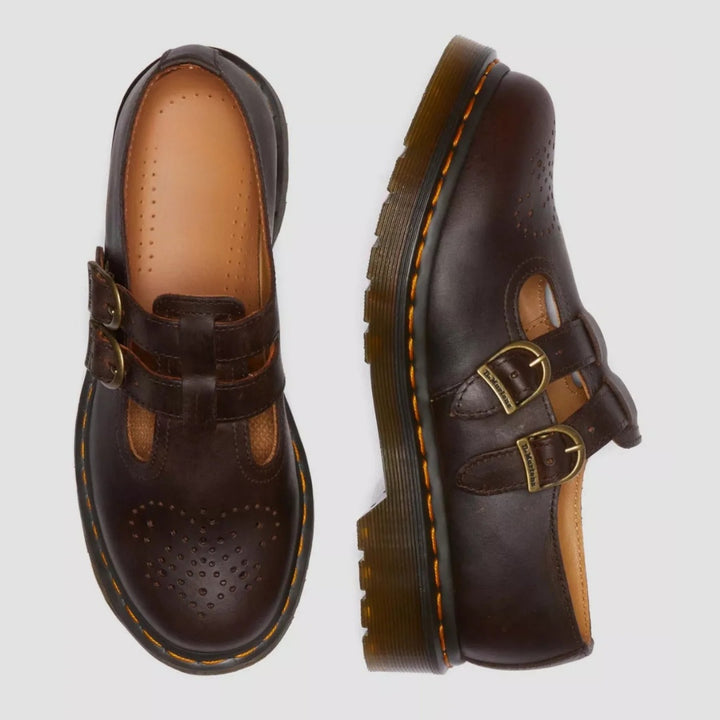 Ilse | Leren Oxford Schoenen Dames Dubbele Gesp Geperforeerd