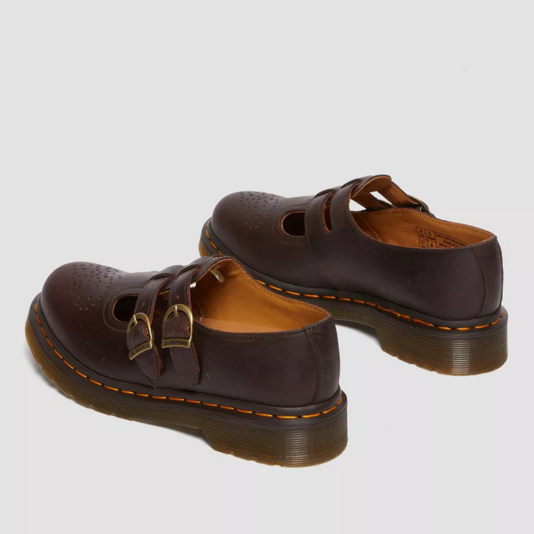 Ilse | Leren Oxford Schoenen Dames Dubbele Gesp Geperforeerd