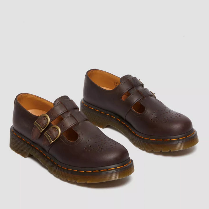 Ilse | Leren Oxford Schoenen Dames Dubbele Gesp Geperforeerd