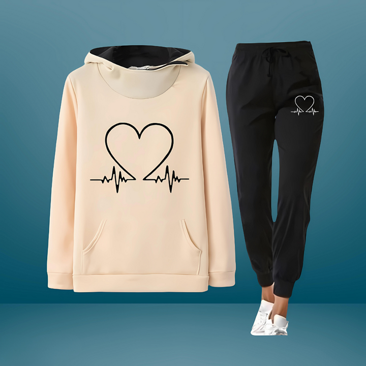 Ilse | Trainingspakken Dames Hoodie met Hartprint
